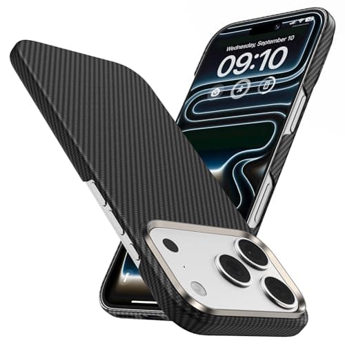 BENKS ArmorTint Coque en Dupont Kevlar 1000D pour iPhone 17 Pro Max - Bleu Étoilé, Compatible Magsafe, Housse Magnétique — 600D ArmorAir