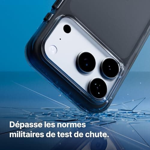 RhinoShield Coque iPhone 17 Pro | Coque Claire, Anti-Jaunissement, Haute Transparence, Anti-Choc Dépassant les Normes Mi