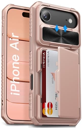 Coque Vihibii iPhone 17 Noir - Silicone Militaire RFID Blocage — Or Rose