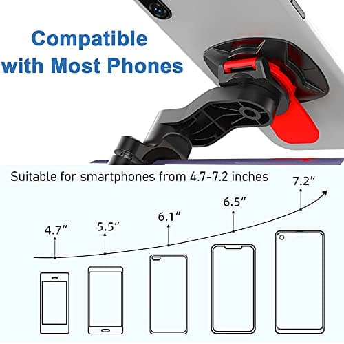 Support de téléphone Kisbeibi pour vélo, compatible moto, noir