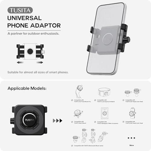 TUSITA Lock Support de Téléphone Universel - Compatible avec Quad Lock | Pour Tous Types de Téléphones | Accessoire Idéa