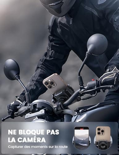 Lamicall Support Téléphone Vélo 360° Rotatif - Compatible iPhone 17/16/15/14/13/12/11 & Huawei, Placement Rapide & Unive