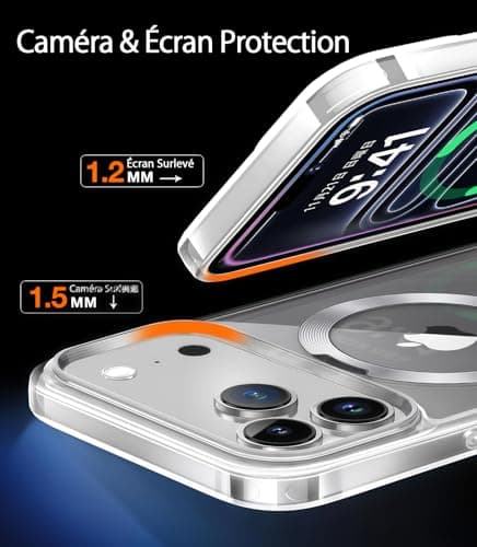 HaloArt 360° Rolatif Support Magnétique Coque pour iPhone 17 Pro Max | Puissance Magnétique Maximale & Protection Milita
