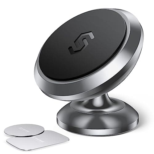 Syncwire Support Magnétique Portable pour Voiture - Rotation 360° Aimants FortsCompatible avec iPhone/Samsung/Huawei/GPS — Argent
