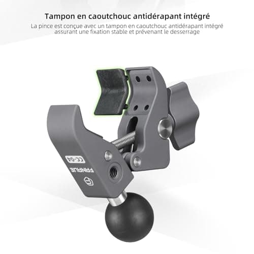 FANAUE Support de téléphone moto rotulé compatible RAM Mounts