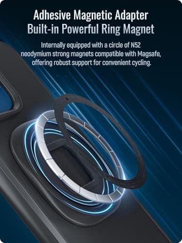 Sincetop Adaptateur Adhésif Magnétique Universel Serie Q - Design Fin, Connexion Rapide à Tous les Vélos, Motos et Suppo