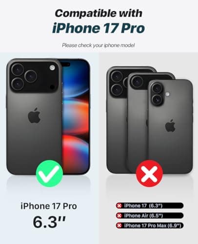 OCASE Coque iPhone 17 Pro 2-en-1 RFID Blocage Anti-Choc PU Cuir Portefeuille, Étui Étanche pour iPhone 17 Pro (6,3'', 20