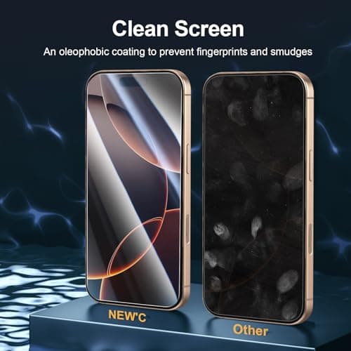 LOT DE 3 VERRE TREMPÉ PROTECTION ÉCRAN NEW'C iPhone 17 17 Pro 16 Pro - HD TRANSPARENT ULTRA RÉSISTANT OUTIL D'INSTALLATI