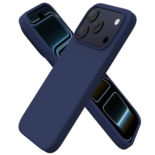 ORNARTO Coque en Silicone Liquide iPhone 17 Pro (6,3") - Protection Antichoc, Intérieur Doux en Microfibre, Bleu Marine