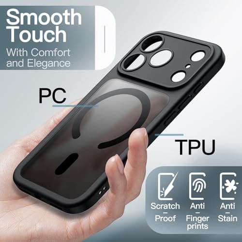 Coque Magnétique JETech pour iPhone 17 Pro Max - Étui Fine Antichoc MagSafe (Noir)  
Coque Magnétique JETech 6,9 Pouces