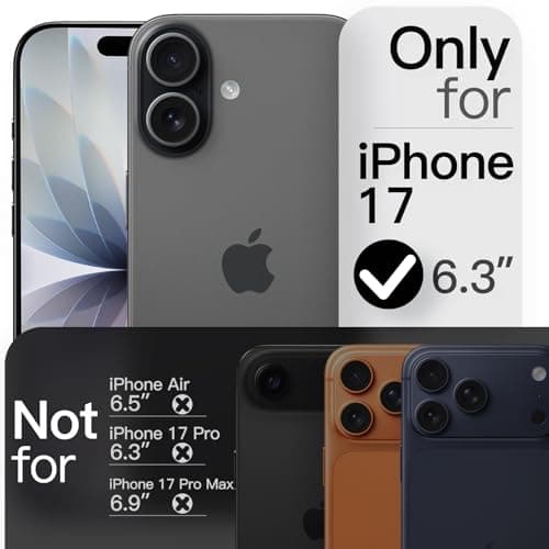 JETech Coque Magnétique Fine pour iPhone 17 6,3 Pouces Noir  
JETech Coque Magnétique Compatible MagSafe pour iPhone 17