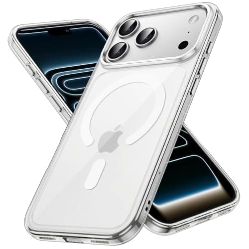 JETech Coque Magnétique iPhone 17 Pro 6,3 Pouces MagSafe Étui Antichoc Bumper Transparent Anti-Rayures