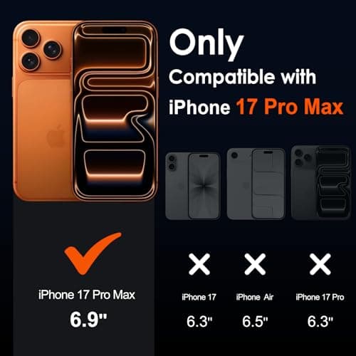 Coque Magnétique Ivoler pour iPhone 17 Pro Max - Compatible MagSafe, Protection Militaire, Étui HD Clair Anti-Jaunisseme