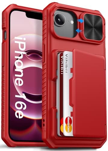 Coque Vihibii iPhone 17 Noir - Silicone Militaire RFID Blocage — Rouge