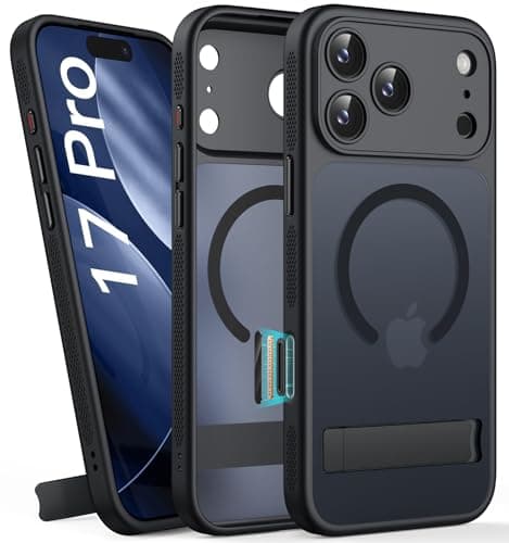 SIXBOX Coque Fine pour iPhone 17 Pro avec Support MagSafe, Bouton de Capture de Contrôle de Caméra Militaire, Protection