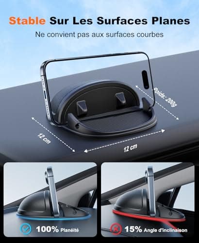 Beeasy Support Téléphone Voiture universel adapté à tous les modèles d'iPhone et Smartphones GPS pour conducteurs et pas