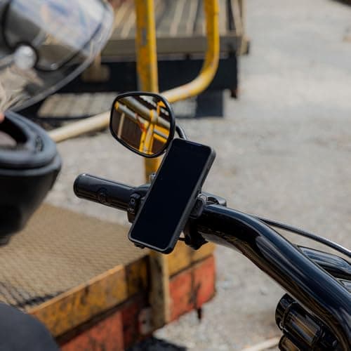 Quad Lock Support Téléphone Pro pour Moto - Grand Amortisseur Vibrations + Coque MAG iPhone 15 Pro
