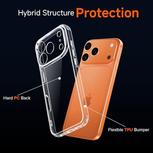 Anti-Jaunissement Clair Coque Ivoler pour iPhone 17 Pro Max | Protection Militaire Antichoc | Verre Trempé Transparent