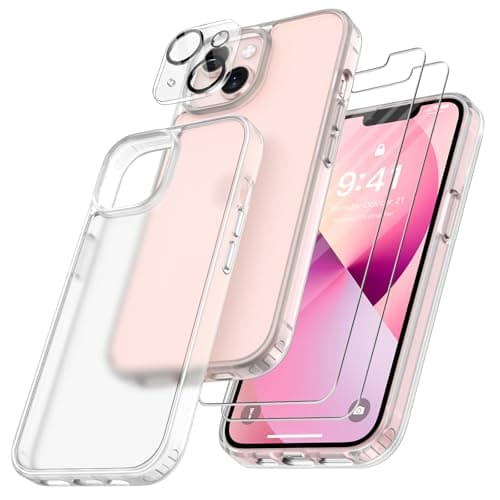 FLLAO Coque 4 en 1 pour iPhone 17 Pro | Verre Trempé x2 & Coussin d'Air IntÉgrÉ | Protection Antichoc & Antirayures | Ho — Blanc Mat