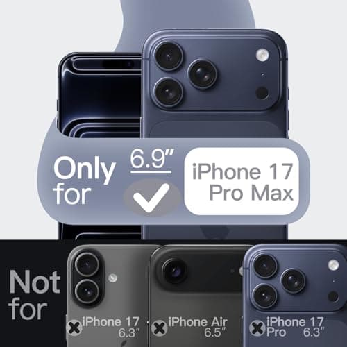 JETech Coque Silicone Magnétique pour iPhone 17 Pro Max - Compatibilité MagSafe, Protection l'Objectif Caméra, Absorbant