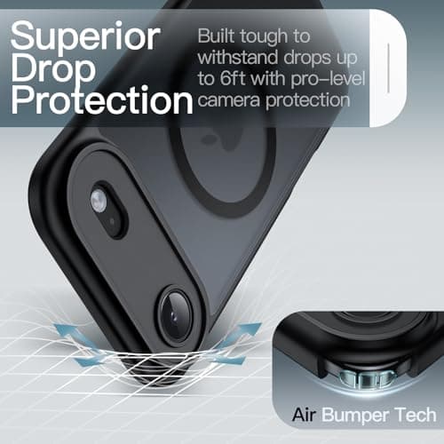 Coque Magnétique JETech pour iPhone 17 Air MagSafe Noir