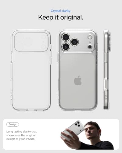 Spigen Coque pour iPhone 17 Pro Ultra Hybrid - Anti- jaunissement - Transparent pour Professionnels - Protection Avancée