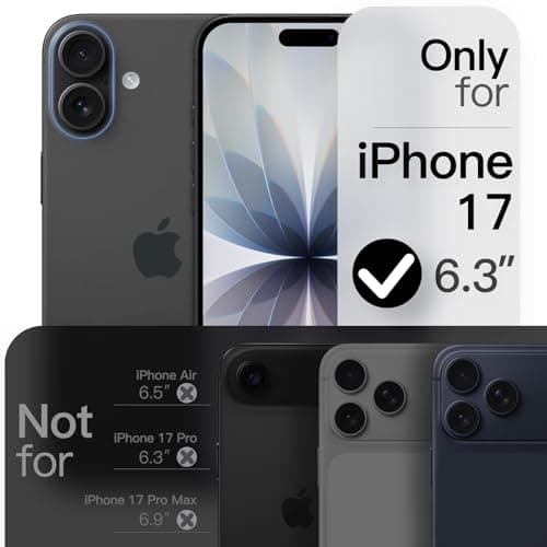 Coque Anneau Rotatif JETech 360° pour iPhone 17, compatible MagSafe (Noir)