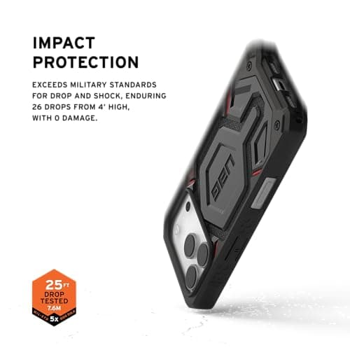 Urban Armor Gear Monarch Pro Case pour Apple iPhone 17 Pro Coque (Charge sans Fil/Magnétique, 5 Couche Protection) Noir