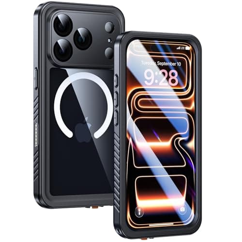 Lanhiem Coque Étanche IP68 iPhone 17 Pro Max Militaire Chantier - Antichoc Incassable Protection Écran+Camera Noir