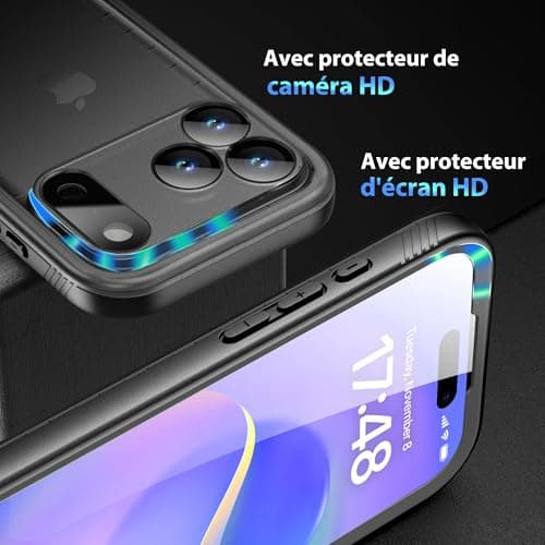 SPORTLINK Coque Étanche Antichoc iPhone 17 Pro Max - Militaire IP68 Incassable [Protection Caméra+Écran] - Double Face 6