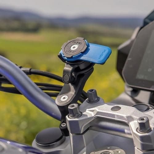 Quad Lock Support Télephone Moto Universel avec Amortisseur de Vibrations pour Guidon – Adaptateur MAG (Compatibilité iP