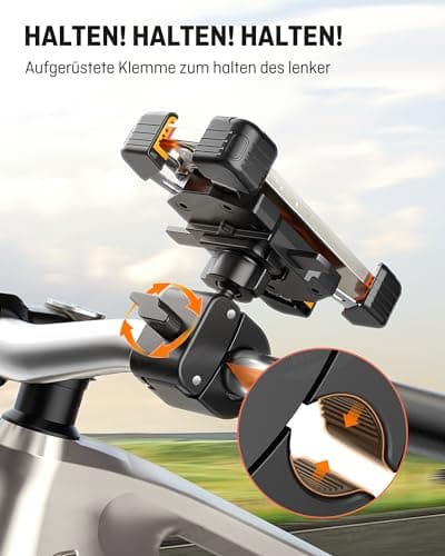 Support Telephone Vélo 360° Antivibratoire pour Smartphones 5,5 à 7,5 Pouces Global Recycled Standard