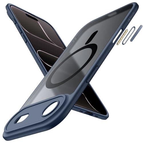 Coque Magnétique JETech pour iPhone 17 Air MagSafe Noir — Bleu Orage