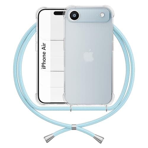 Coque iPhone 17 Pro Max Transparente Anti Jaune Gris Blanc Coin Renforcé TPU Shockproof — blue