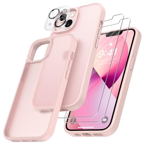 FLLAO Coque 4 en 1 pour iPhone 17 Pro | Verre Trempé x2 & Coussin d'Air IntÉgrÉ | Protection Antichoc & Antirayures | Ho — Rose Clair