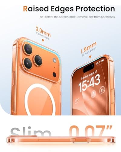SIXBOX Coque Magnétique MagnSafe iPhone 17 Pro Max Anti-Yellowing Protection Complète Mat Translucide