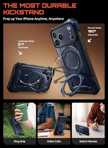 SUPCASE Coque MagSafe pour iPhone 17 Pro [Protection Antichute Qualité Militaire] (UB Grip) Bleu  
SUPCASE Coque Magnéti