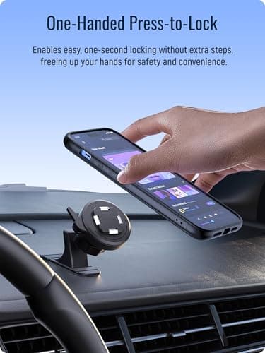 Sincetop Voiture Téléphone Support [Série Q Quad] - Fixation Rapide, Rotation 360°, pour Tableau de Bord - Compatible av