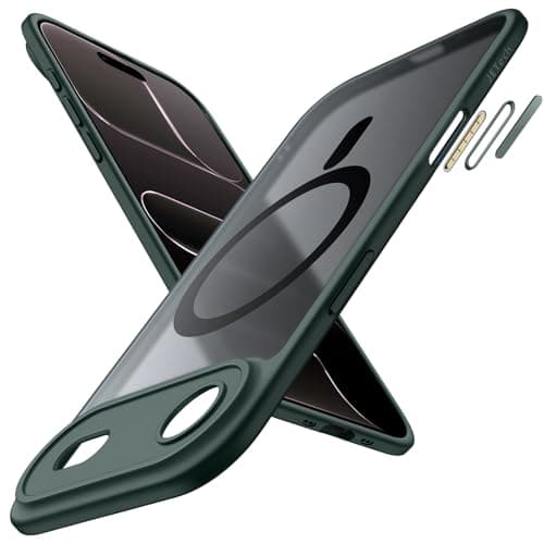 Coque Magnétique JETech pour iPhone 17 Air MagSafe Noir — Vert Foncé
