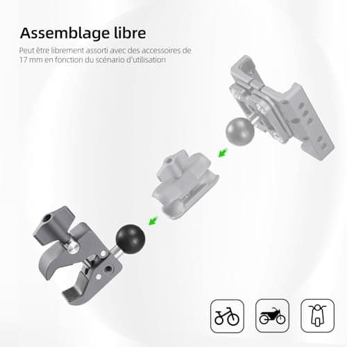 FANAUE Support de téléphone moto rotulé compatible RAM Mounts