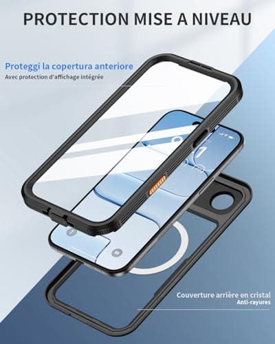 Coque Étanche IP68 360° Anti-Poussière Anti-Neige pour iPhone 17 Air - Protection Housse Resistante à l'Eau avec Compati