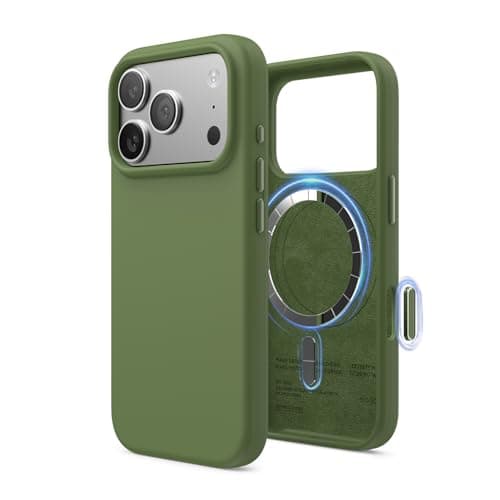 Coque magnétique en silicone elago pour iPhone 17 Pro - Antichoc et mince (Stone)  
Coque MagSafe premium en silicone el — Vert Cèdre