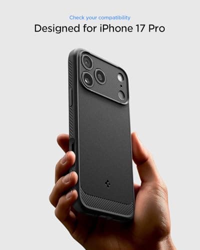 Coque Spigen Rugged Armor MagFit pour iPhone 17 Pro - Robuste et Test de Chute Niveau Militaire - Noir Mat