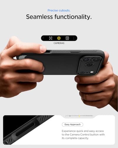 Coque Spigen Rugged Armor MagFit pour iPhone 17 Pro - Robuste et Test de Chute Niveau Militaire - Noir Mat