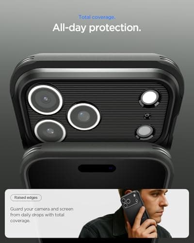 Spigen Coque pour iPhone 17 Pro, Tough Armor T MagFit, Robuste - Noir  
Spigen Coque pour iPhone 17 Pro, Tough Armor T M