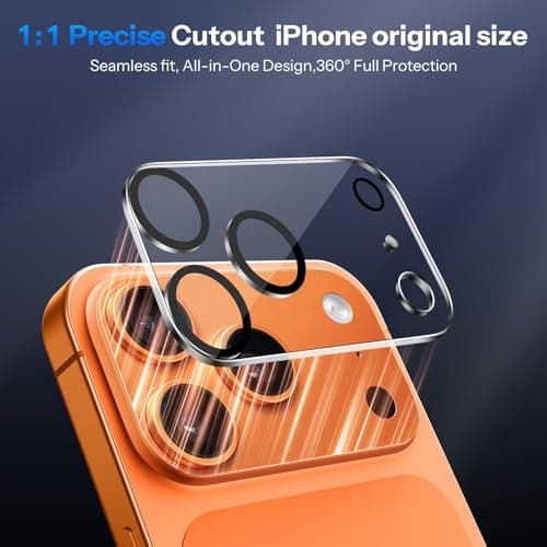 SPARIN 3 Pièces Protecteur d'Objectif de Caméra pour iPhone 17 Pro - Clarté HD, Résistant aux Rayures, Compatible Coque