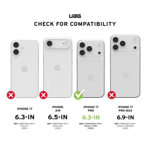 Urban Armor Gear Metropolis LT MS Case pour Apple iPhone 17 Pro (Protection Conforme aux Normes Militaires, Chargement s