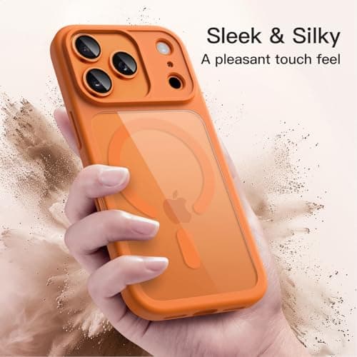 JETech Coque Magnétique iPhone 17 Pro 6,3 Pouces MagSafe Étui Housse Antichoc (Orange)  
JETech Coque Magnétique iPhone