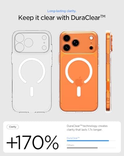 Coque Spigen DuraClear Ultra Hybrid MagFit pour iPhone 17 Pro Max - Blanc - Qualité Signature Spigen