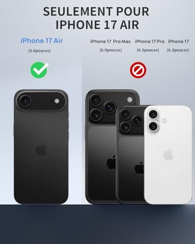 Coque Étanche IP68 360° Anti-Poussière Anti-Neige pour iPhone 17 Air - Protection Housse Resistante à l'Eau avec Compati